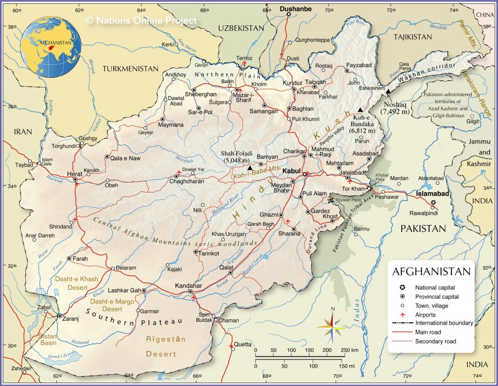 Afghanistan Political Map