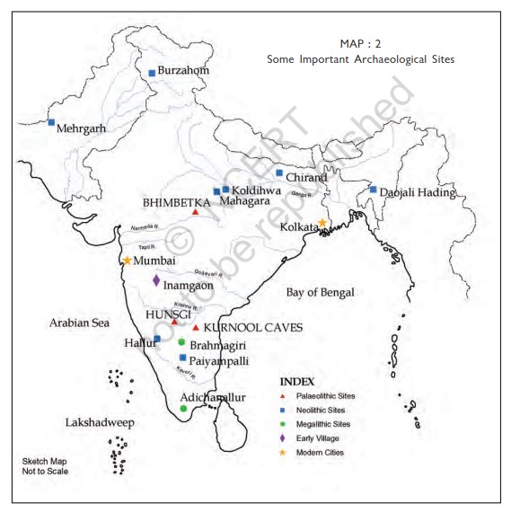 Paleolithic Sites in India NCERT History notes