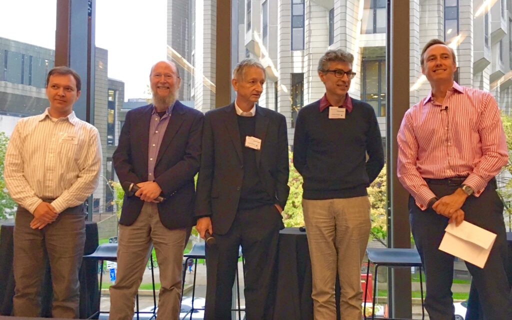 Geoffrey Hinton, Godfather of AI, warns of danger in '23 2 From left to right Russ Salakhutdinov, Richard S. Sutton, Geoffrey Hinton, Yoshua Bengio and Steve Jurvetson
